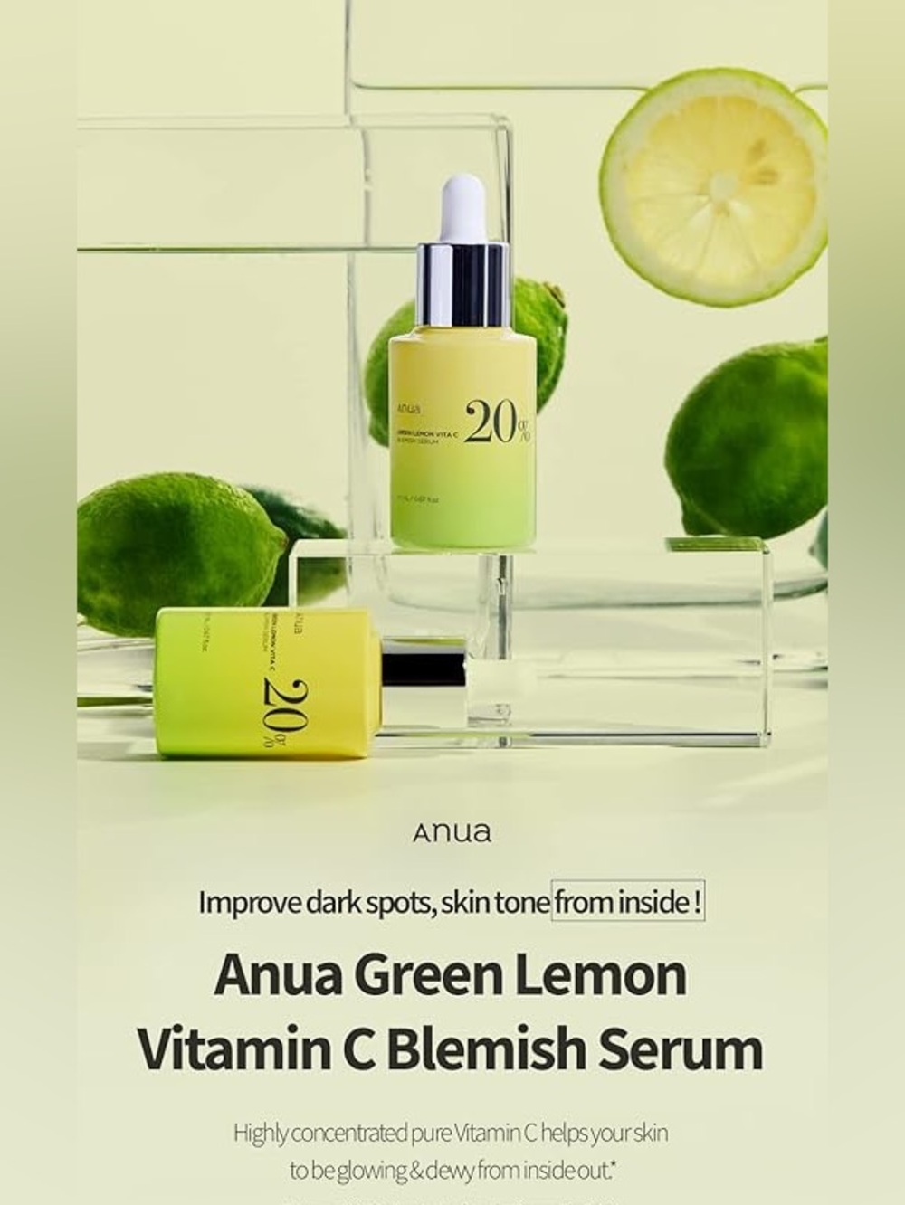 ANUA Green Lemon Vitamin C Blemish Serum - 20g NWT